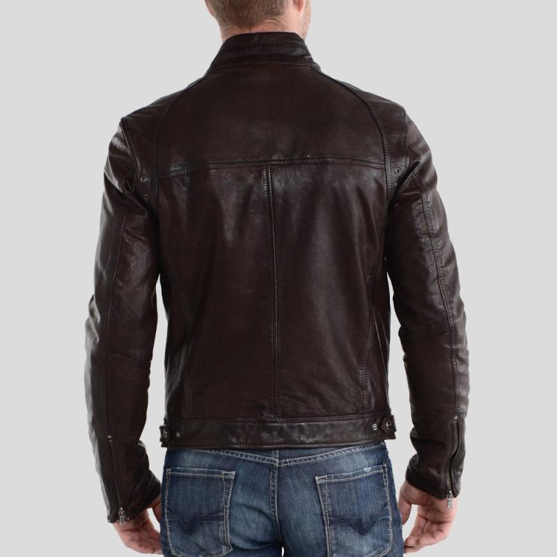 biker leather jacket beau brown 3