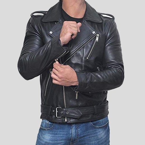 biker leather jacket black alec 3