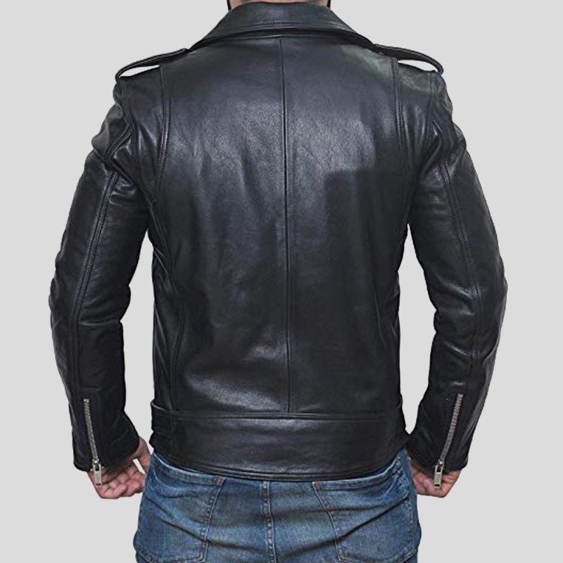 biker leather jacket black alec 4