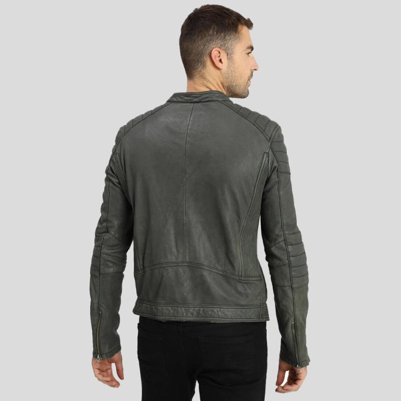 biker leather jacket black buck 3