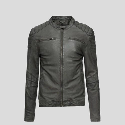 biker leather jacket black buck 6