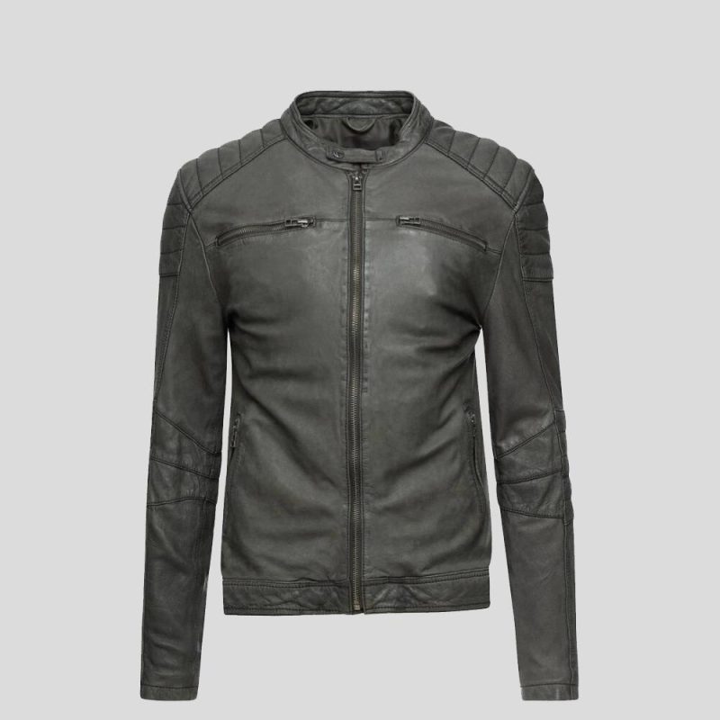 biker leather jacket black buck 6