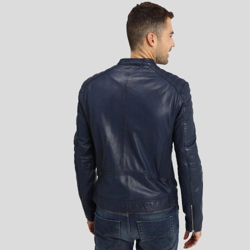 biker leather jacket black olin 3