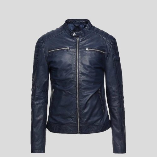 biker leather jacket black olin 5