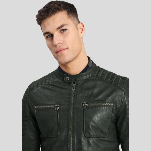 biker leather jacket cleo black 5