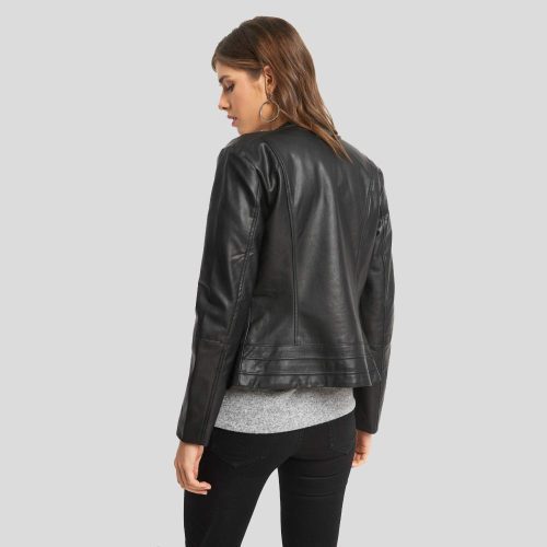 biker leather jacket cora black 4