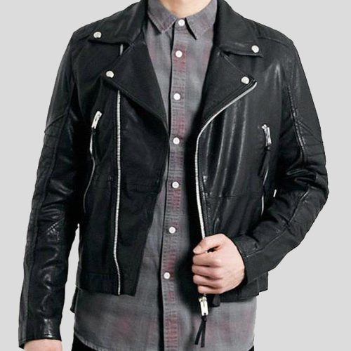 biker leather jacket frankie black 2