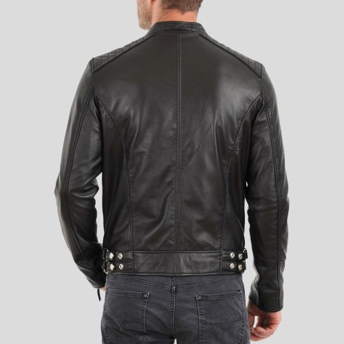 biker leather jacket fraser black 3