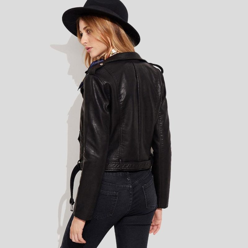 biker leather jacket sienna black 2