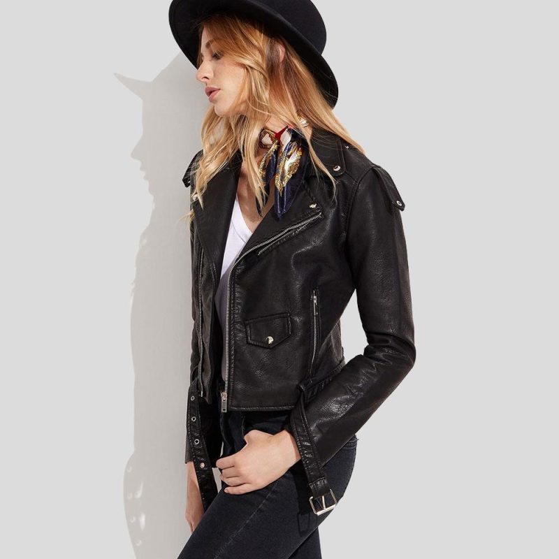 biker leather jacket sienna black 3