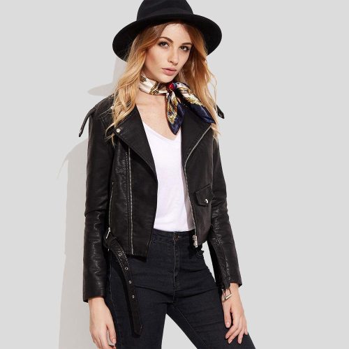 biker leather jacket sienna black 4