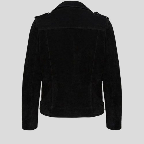 biker leather jacket suede gracie black 5