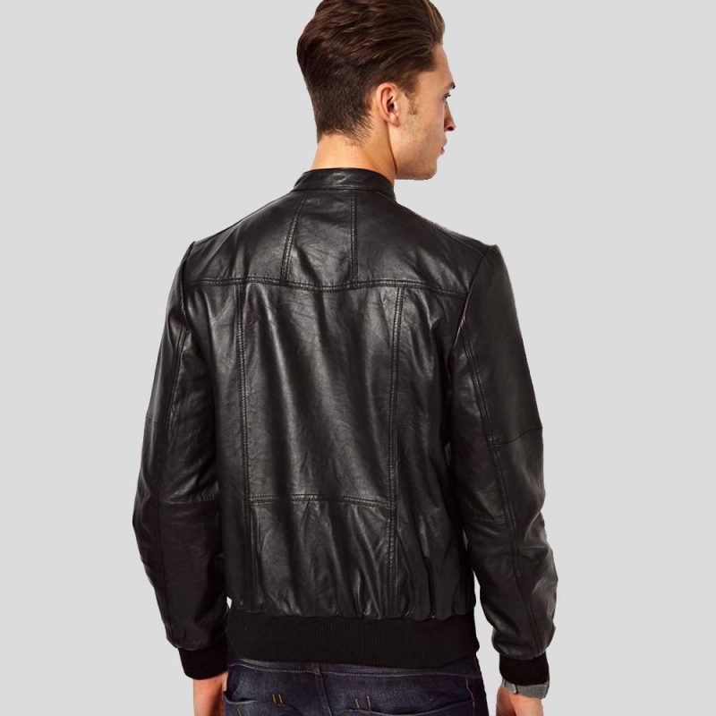 black bomber jacket reggie black 2