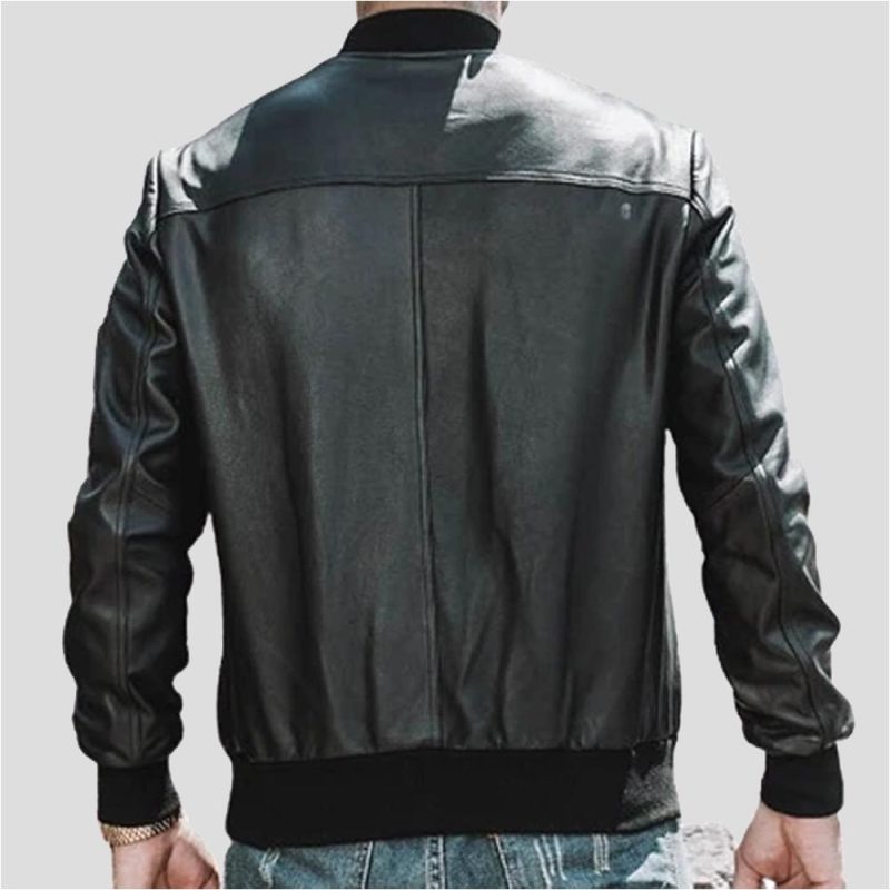 black bomber leather jacket fritz 2