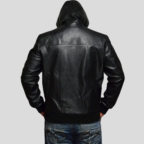 black bomber leather jacket shane mens 4