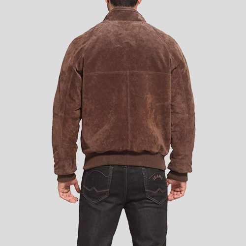 brown bomber leather jacket harry suede mens 6