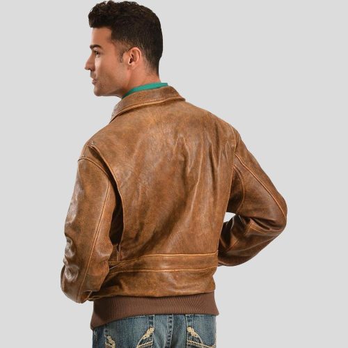 brown bomber leather jacket mens mord 2