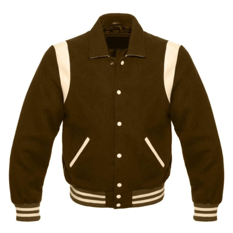 brown retro varsity jacket 1