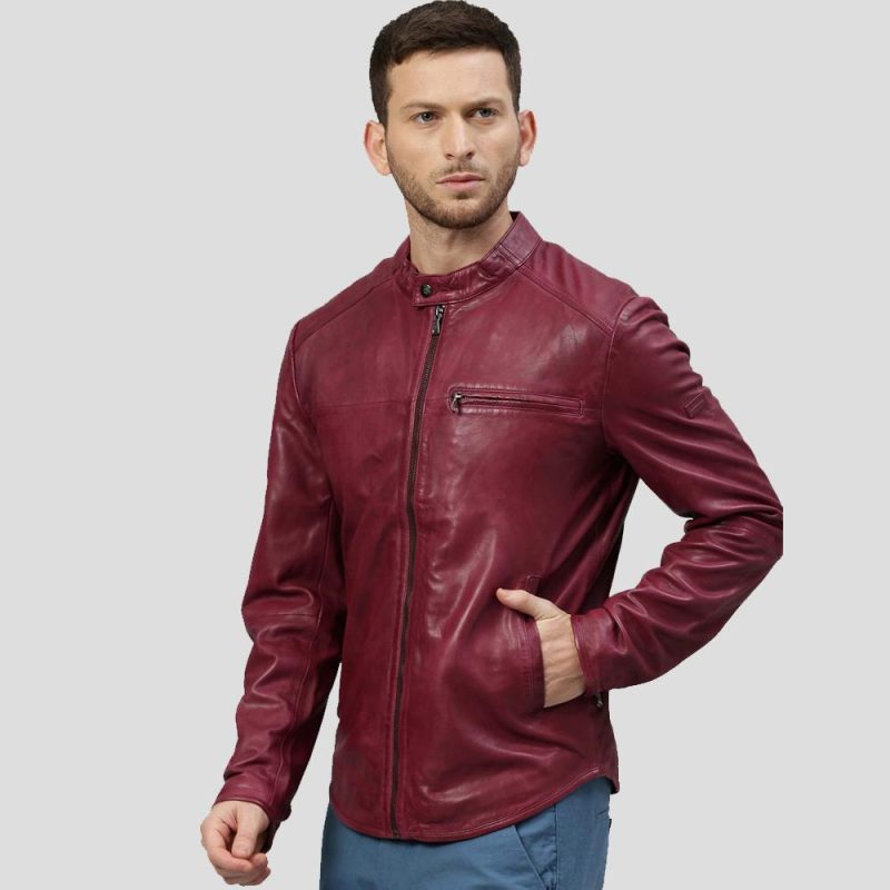 chase red racer leather jacket 2