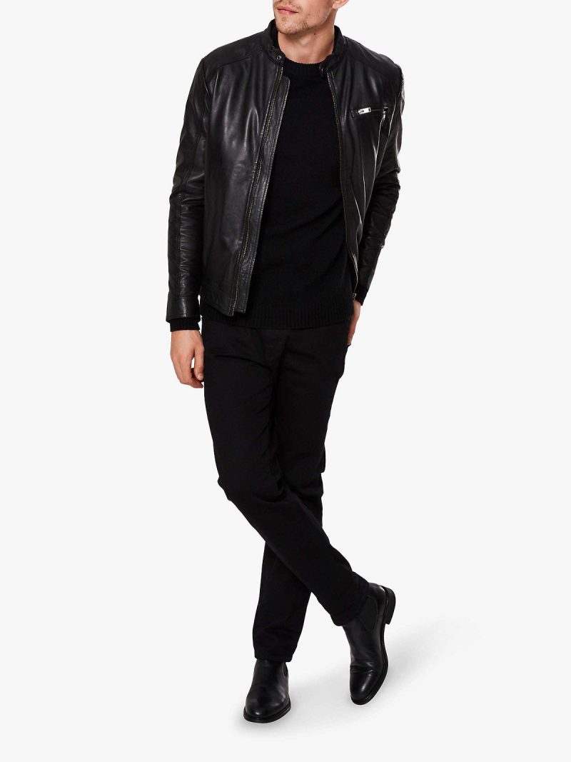 classic biker jacket for men