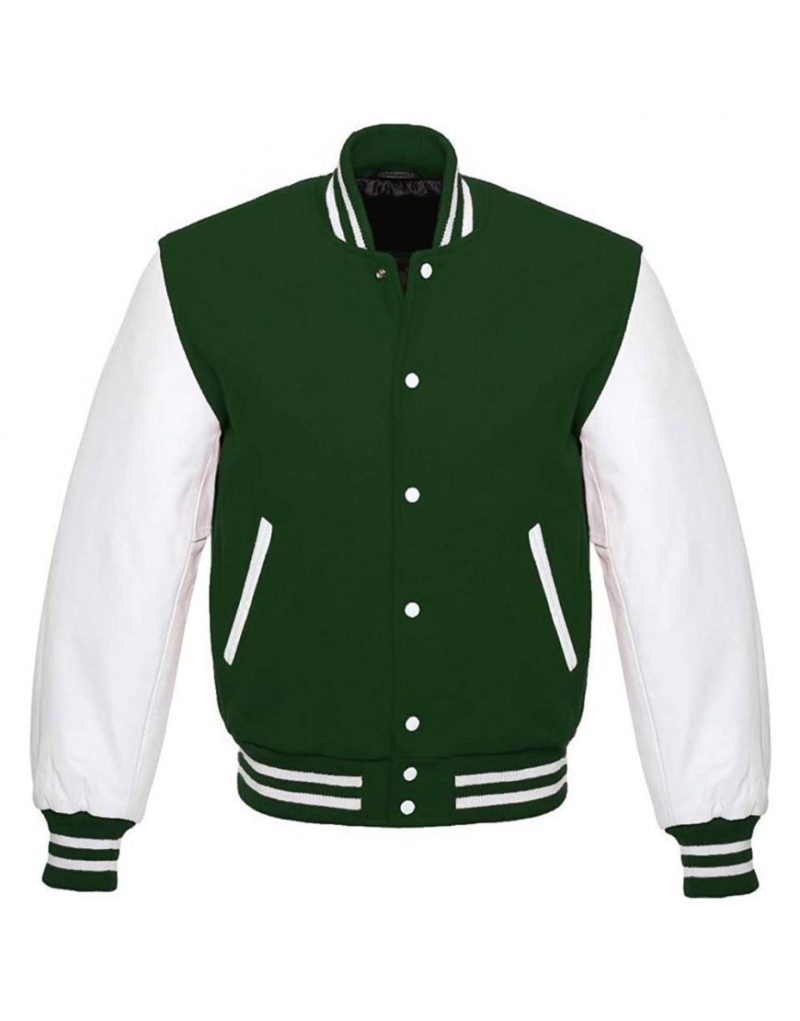 letterman jacket forest green 1