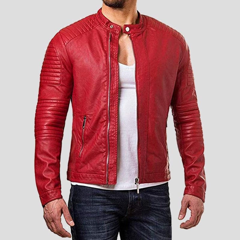 mateo red quilted leather jacket 1