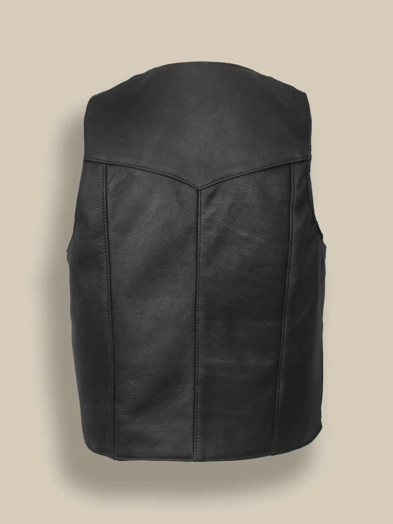 men black leather vest 1