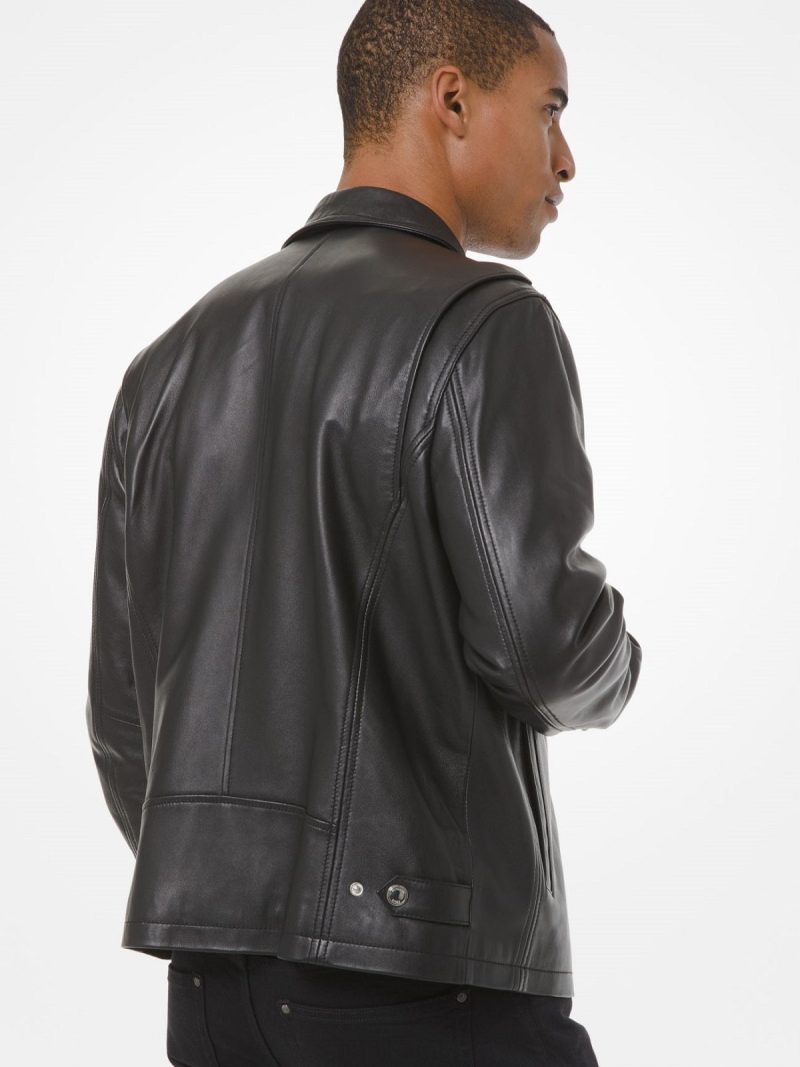 men coach leather jacket