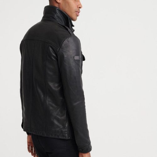 men detective leather jacket