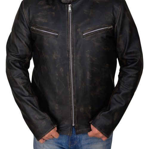 men fashionable cafe racer jacket