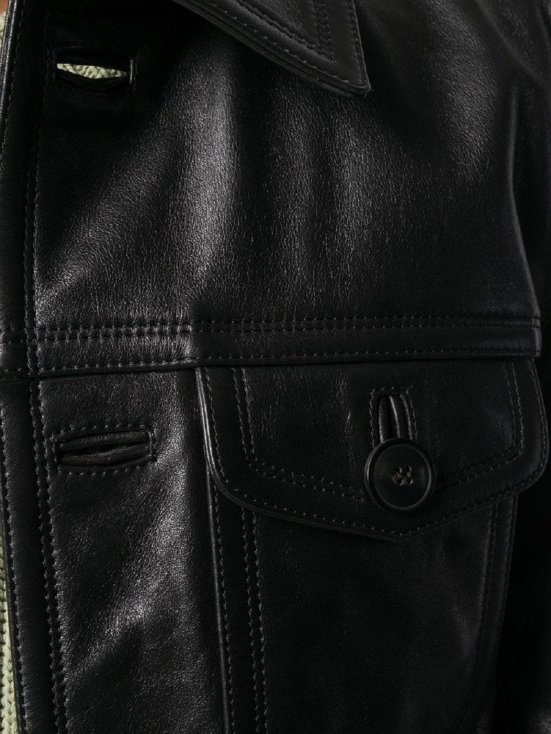 men pure black jacket