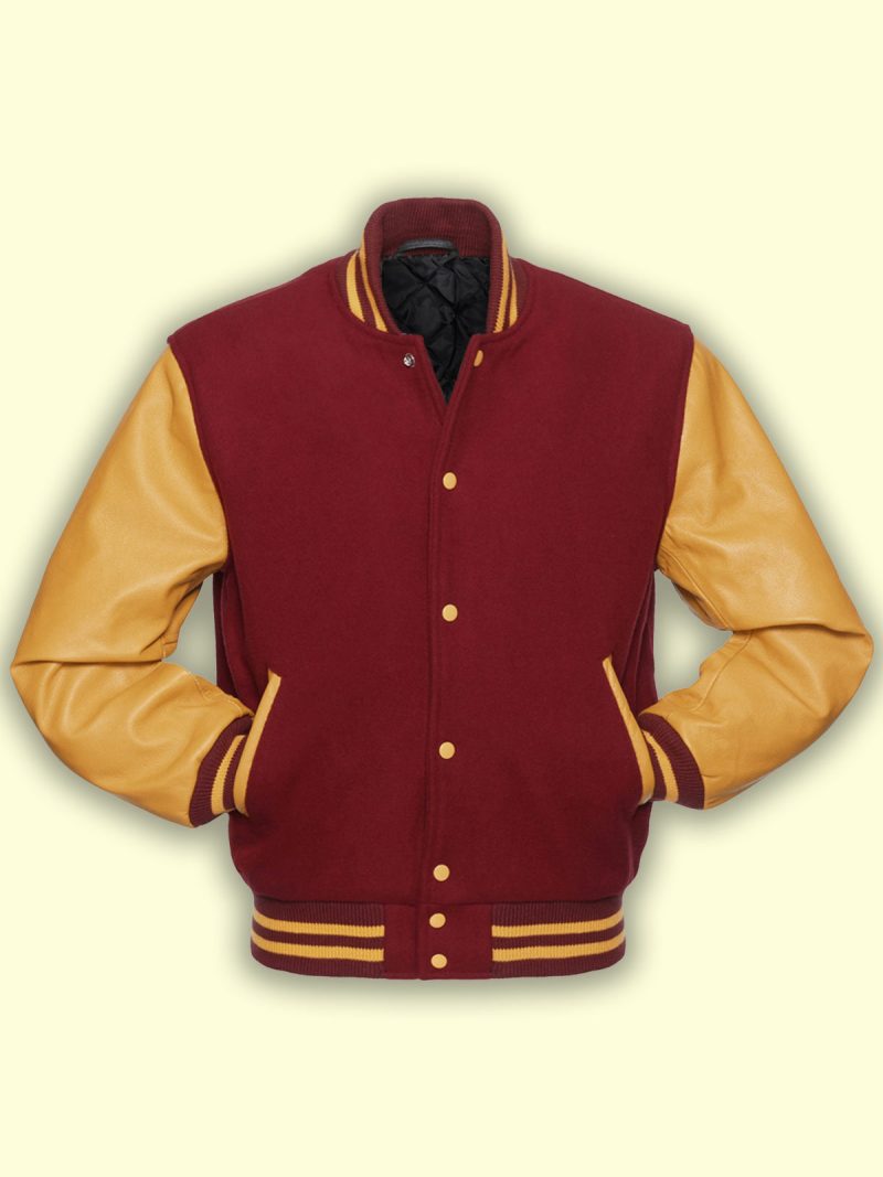 men red varsity jacket