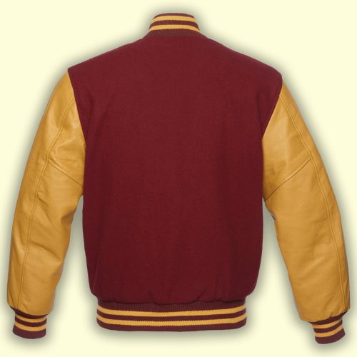 men red wool varsity jacket