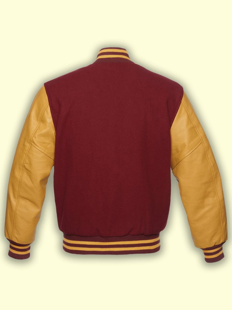 men red wool varsity jacket