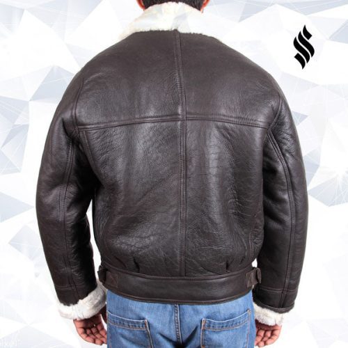 men s b3 aviator shearling sheepskin leather flying jacket 4