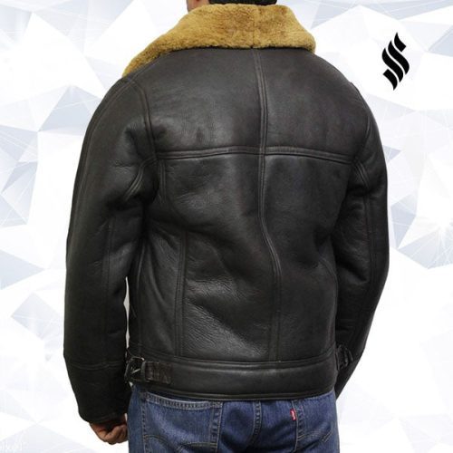 men s leather shearling sheepskin jacket 6