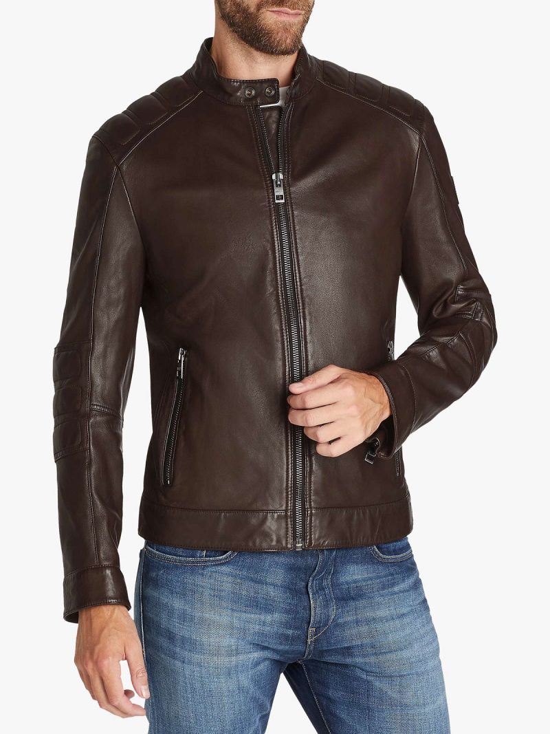 men vintage leather jacket