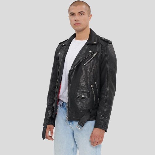 motorcycle leather jacket adiv black 3