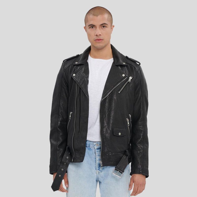 motorcycle leather jacket adiv black 4