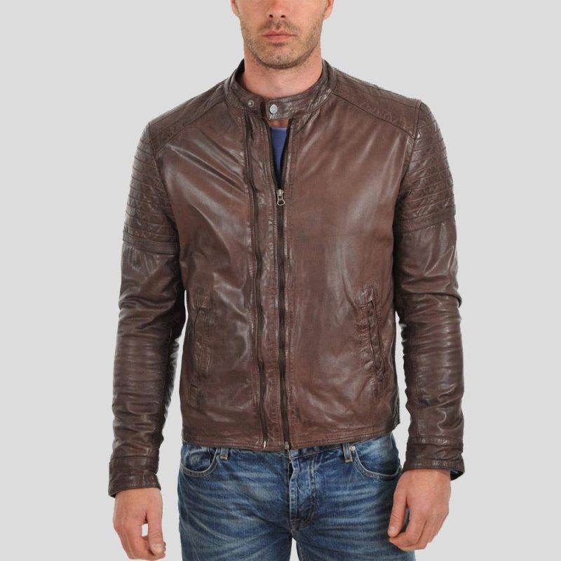 motorcycle leather jacket albie brown 2