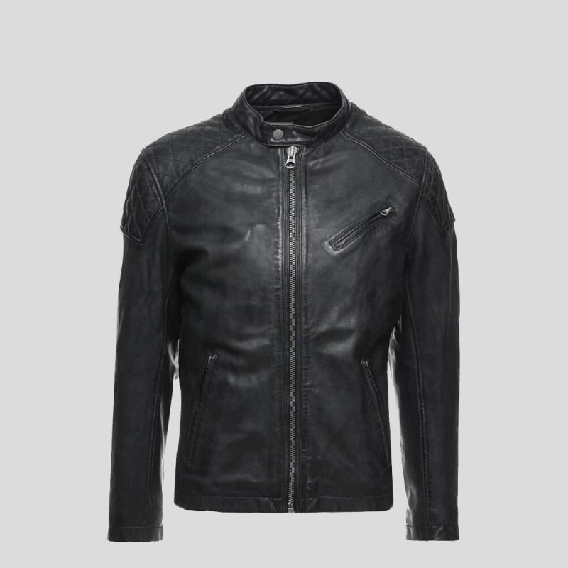 motorcycle leather jacket black dion 4