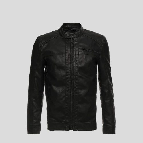 motorcycle leather jacket black drew 5