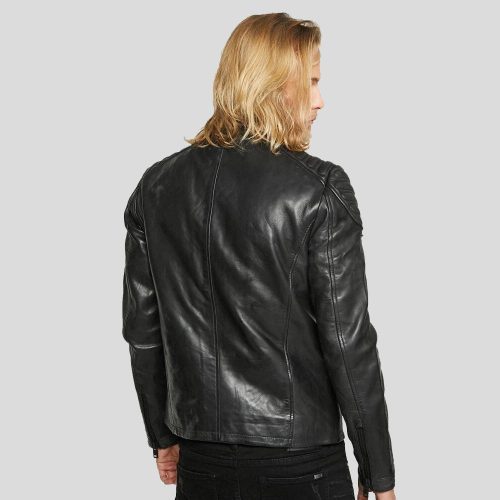 motorcycle leather jacket black gary 4