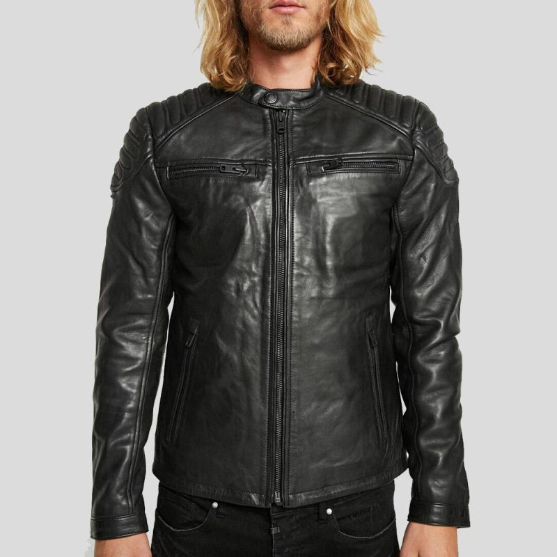 motorcycle leather jacket black gary 6