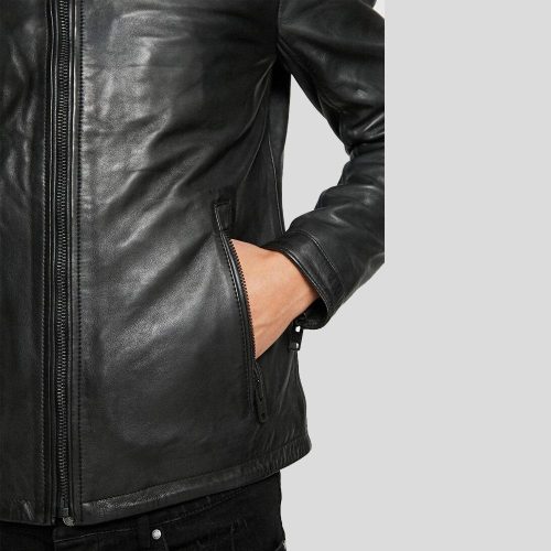 motorcycle leather jacket black gary 7