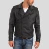 Christopher Black Motorcycle Leather Jacket - Shearling leather