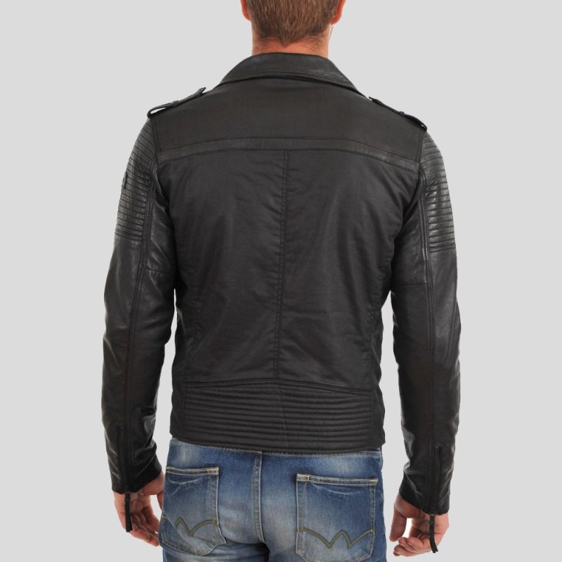 motorcycle leather jacket christopher black 3