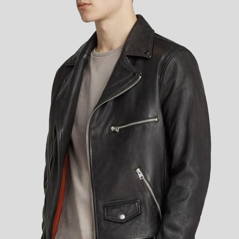 motorcycle leather jacket connor black 2