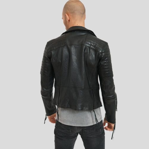 motorcycle leather jacket dylan black 4