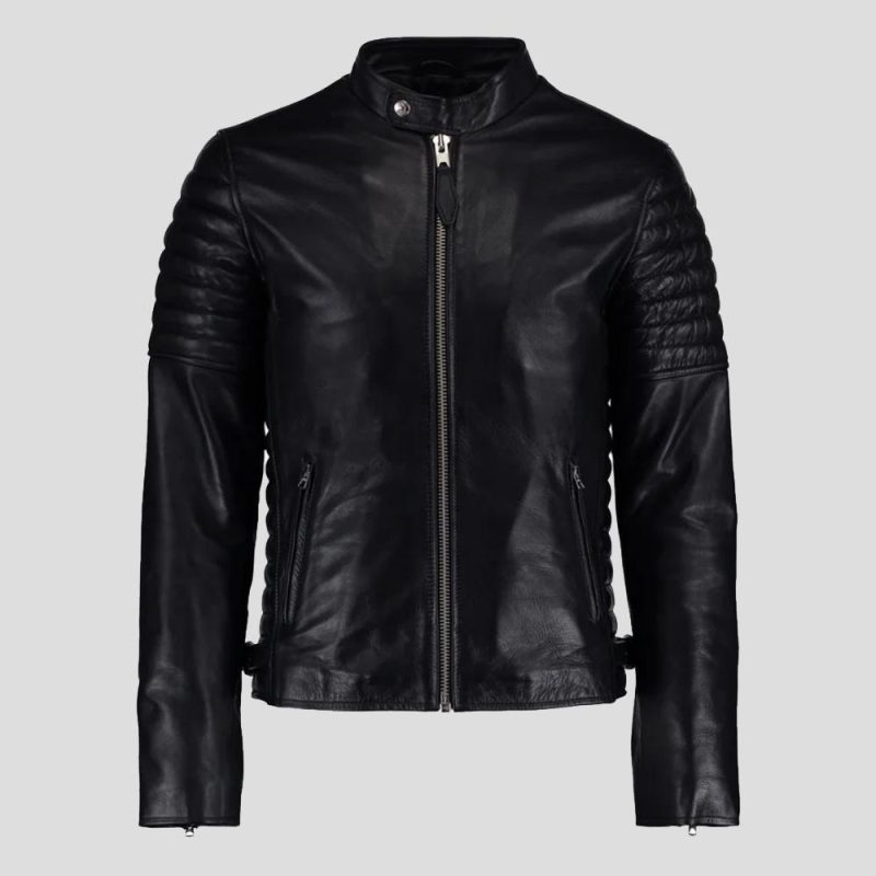 neil black quilted leather jacket 2